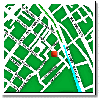 Mappa della sede di Mestre