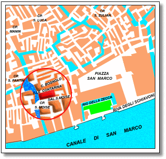 Mappa della sede di Venezia