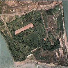 Veduta aerea dell'isola del Lazzaretto nuovo