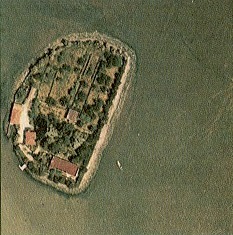 Veduta aerea dell'ex batteria di Tessera
