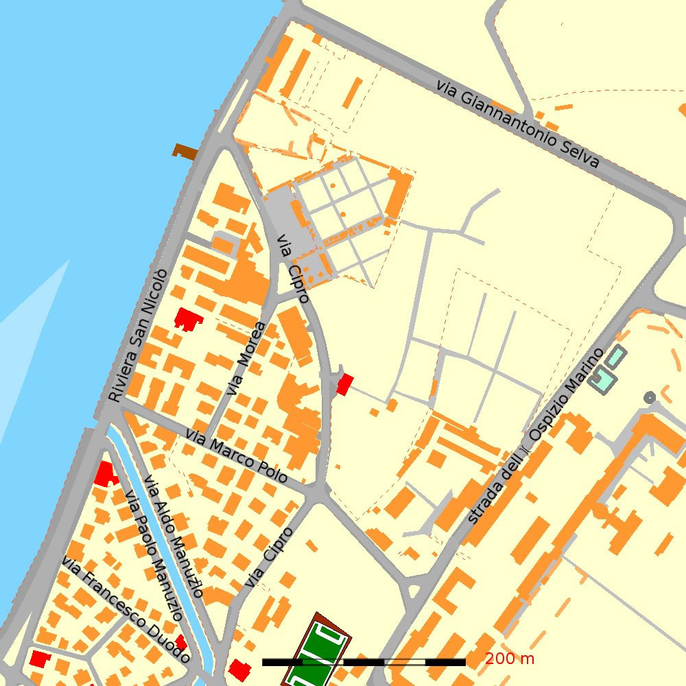 Mappa quadrante 1 - Da San Nicolò al Gran Viale