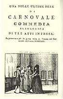 Copertina di una commedia di Goldoni