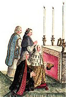Alessandro Varotari, Il doge Alvise Mocenigo inginocchiato dinanzi al modello del Redentore