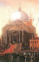 Dipinto raffigurante la chiesa del Redentore